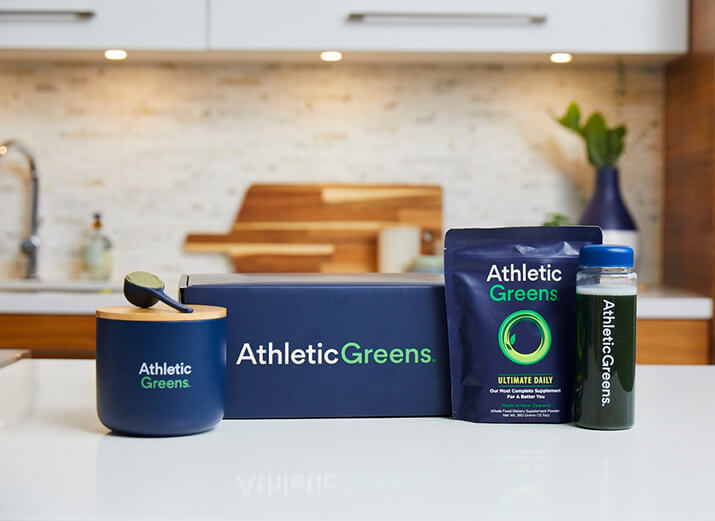 Produkte von Athletic Greens. Produkte von Athletic Greens.